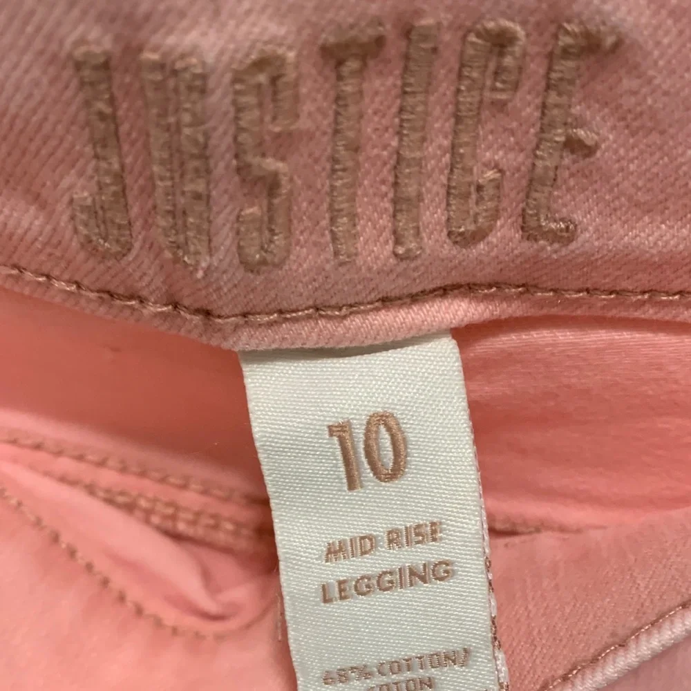 Justice Stylish Elegant Light Pink Girl’s Leggings. Size:10. Brand New.
